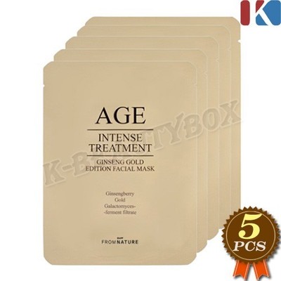 FROM NATURE Age Ginseng Gold Intense Treatment Gesichtsmaske 23ml x 5 Stück K...