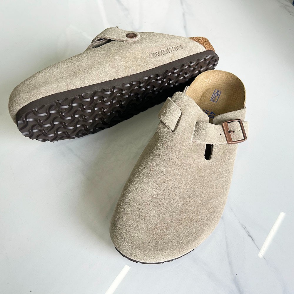 Birkenstock Boston Taupe Clogs Soft Footbed Narrow + Wide EU37-45