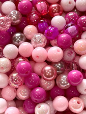 AR14 50pcs 12MM Round PINK MIX Acrylic Chunky Bubblegum BEADS
