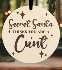 Rude Christmas Bauble Funny Xmas Tree Decoration Perfect for Secret Santa Gift