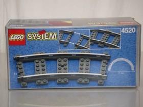 LEGO 9V Train Curved Track Rail 4520 New Rare