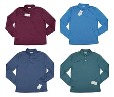 PGA Tour Moisture Wicking Long Sleeve Men's Golf Polo Shirt NWT Pick Size/Color