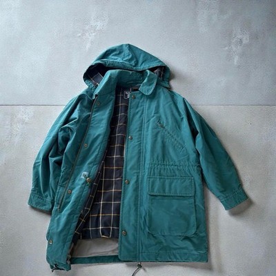 Burberry Check Hooded Down Coat Size M CTK83 Vintage rare Men's