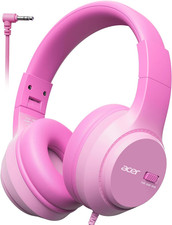 Acer Kids Headphones, 74  85  94Db Limiter, 3.5Mm Jack, Pink OHW343  Foldable Wir