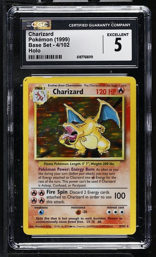 Charizard graded CGC 5 for sale on eBay