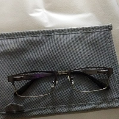 010 Black Rectangular Half Rim Metal/Plastic Eyeglass Frames 53-19-138