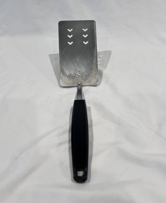 #ad Vintage EKCO Stainless Steel Slotted Spatula Turner Heart V Cutouts USA $17.99