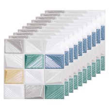 25 szt. naklejek do peel and stick, naklejki mozaikowe 4"x4", beżowe + białe