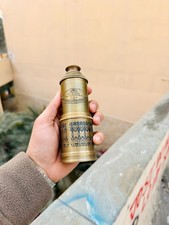 Victoria Antique Style Brass Telescope with Elegant Wooden Case Decorative Mar