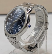 Cartier Ronde Solo XL 3802 42mm Blue Dial Stainless Steel Automatic Date Watch 4