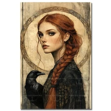 MORRIGAN ART PRINT, Witchy Gothic Poster, Celtic Goddess Pagan Raven Decor Crow