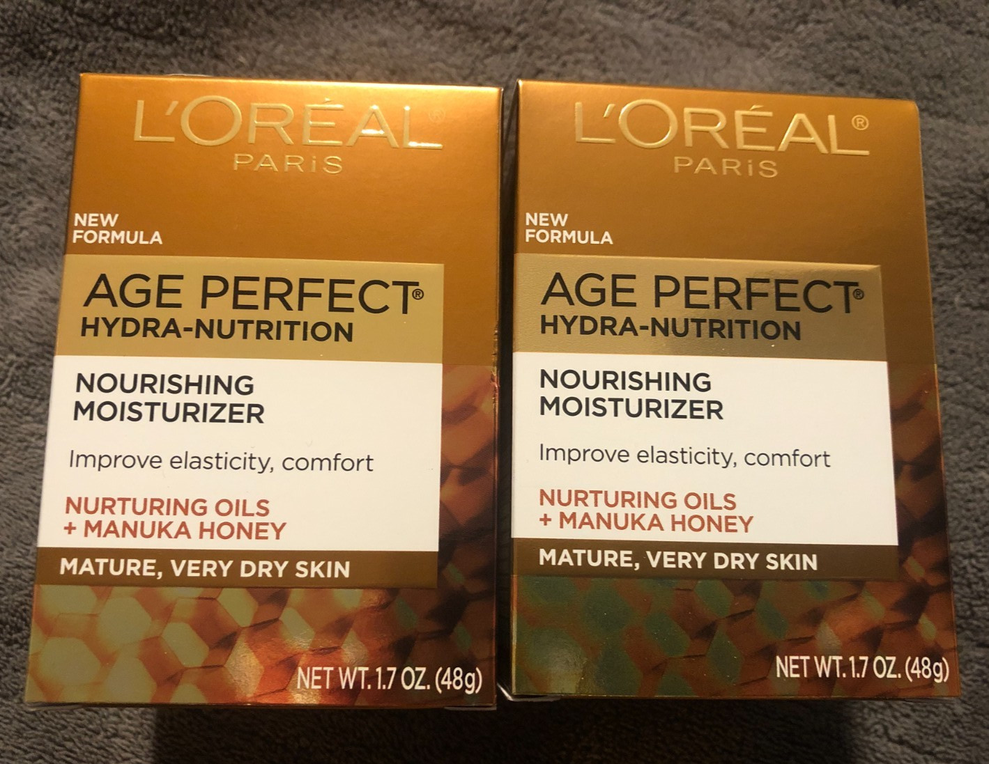New Lot Of 2 Loreal Age Perfect Nourishing Moisturizer Mature Dry Skin 1.7ozx2