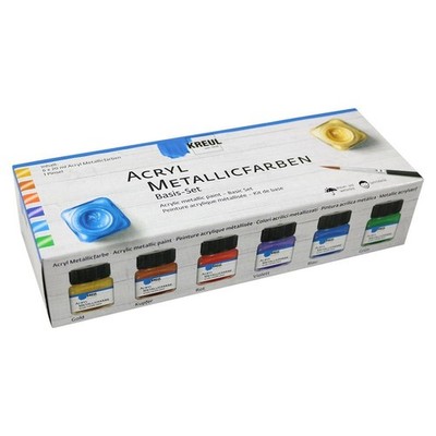 Hobby Line Acrylfarben Metallicfarben Creativ Set malen Malfarbe Künstlerfarbe