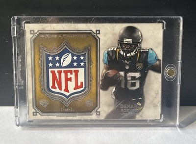 DENARD ROBINSON NFL SHIELD RELIC 1 OF 1 1/1 2013 TOPPS MUSEUM COLLECTION JAGS