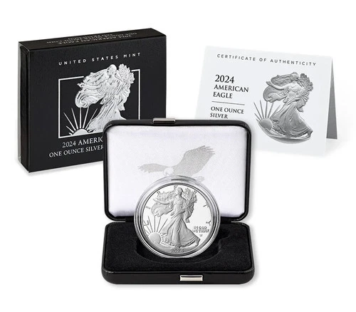 2024-S 1 oz Proof American Silver Eagle (w/Box & COA)  ** 24 HOUR AUCTION **