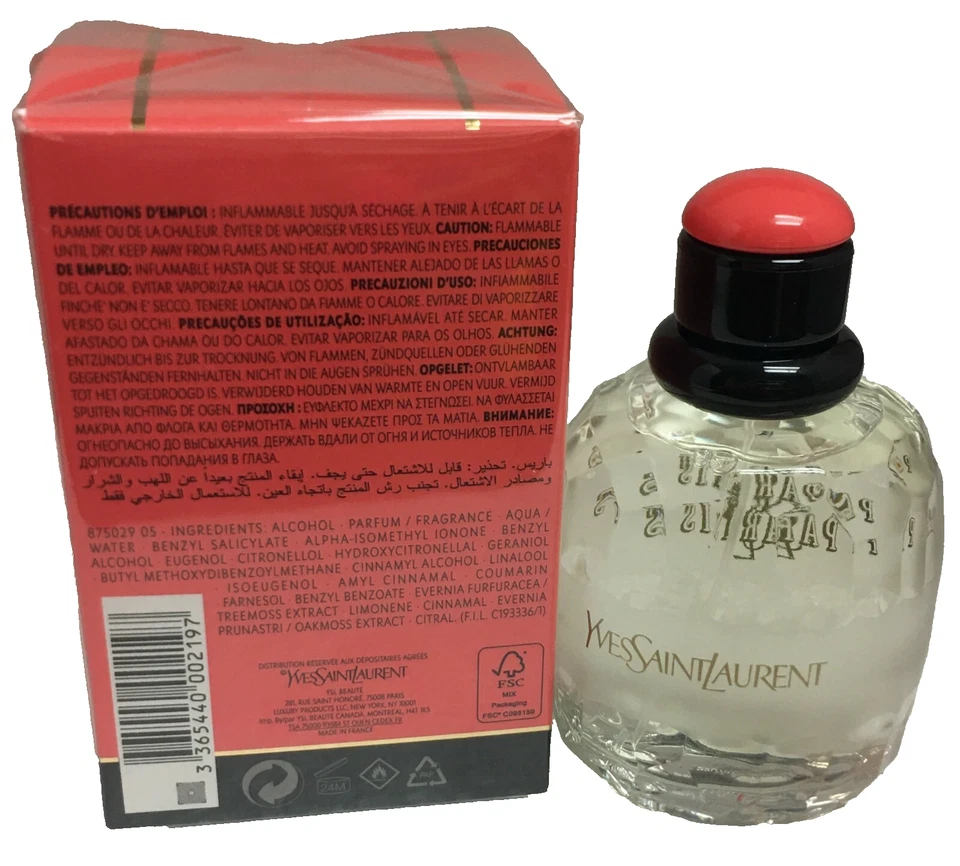 PARIS By Yves Saint Laurent Para Mujer 4.2oz125ml EDT Spray En Caja Nuevo Foto 4 de 4