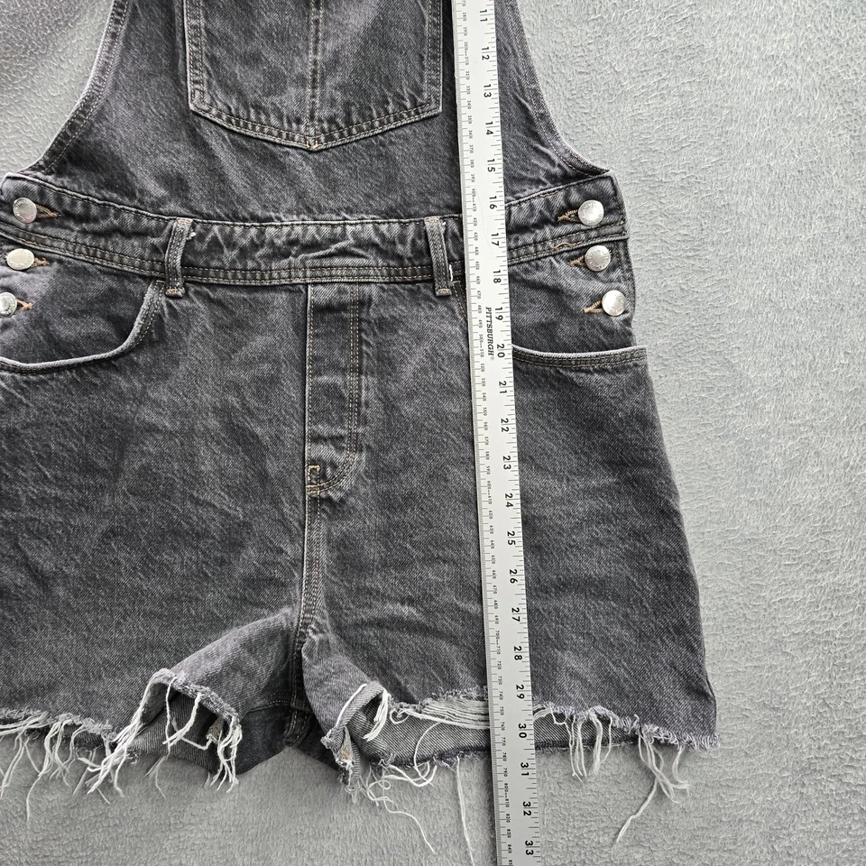 Pantalones Cortos Mujer Wrangler M Negro Denim Mono Pantalones Cortos Botón 2.5" Entrepierna Foto 4 de 4