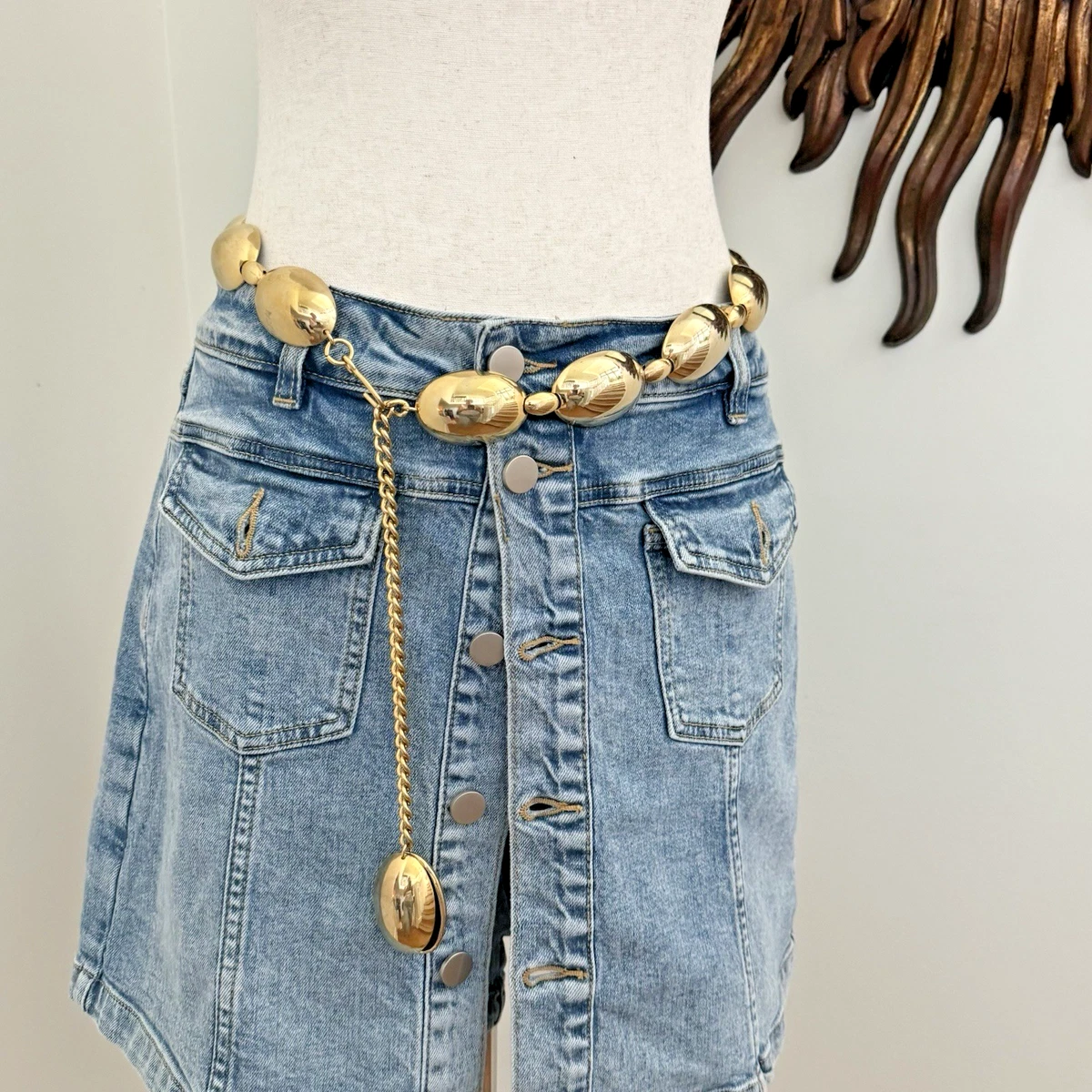 Gold Metal Vintage Belts for sale | eBay