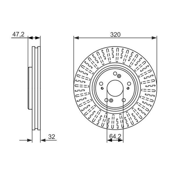 Bosch 0 986 479 741 Bremsscheibe-image