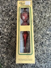 Vintage Commodore Classic GlassChristmas Tree Ornament 13” Made In Romania