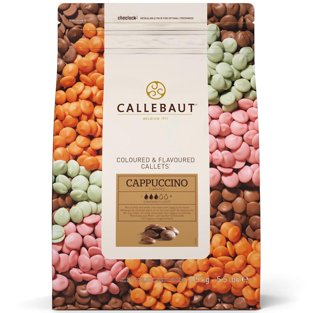 Callebaut Cappuccino Milk and White Chocolate with Coffee Callets 2.5kg