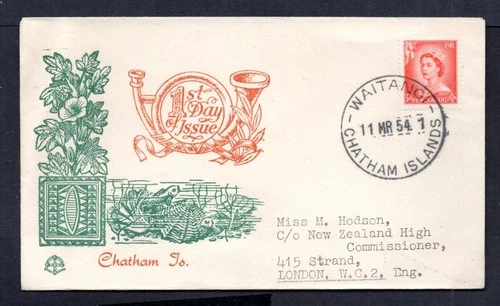 New Zealand - 1954 Definitive Chatham Islands First Day Cover