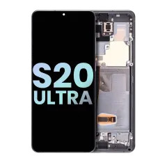 Écran OLED Samsung S20 Ultra 5G Cosmos Black d'Origine avec Châssis Intégré