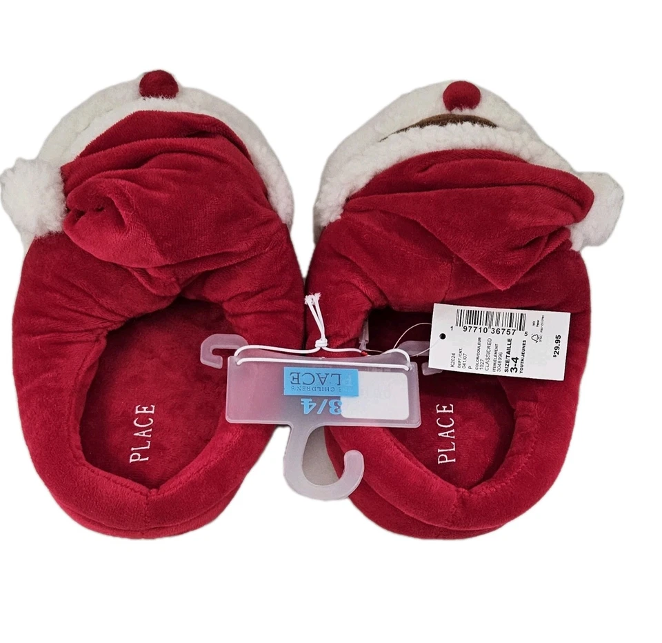 Детский размер 3/4 Санта тапочки на детское место новый с Ярлыками $29,95 розничной  - Изображение 4 из 4