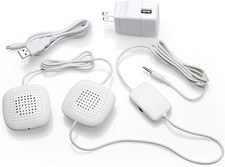 Amplified Pillow Speakers, 2 Ultra-Thin Hi-Fi Stereo Speakers, Volume Control, S