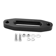  Hawse Style Winch Fairlead,6inch Aluminum Car Hawse Fairlead Black Winch Rope 