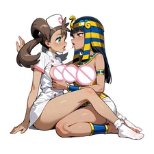 EARLFAMILY Nurse Car Sticker Removable Caravan Anime Car Door Hood Auto RV Decal