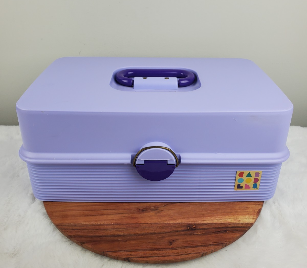 Vintage Large Caboodles Purple Makeup Organizer Case