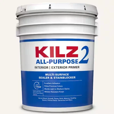 BRANDED Gal. Primer & Sealer White Interior/Exterior Multi-Surface KILZ 2 ALL PURPOSE