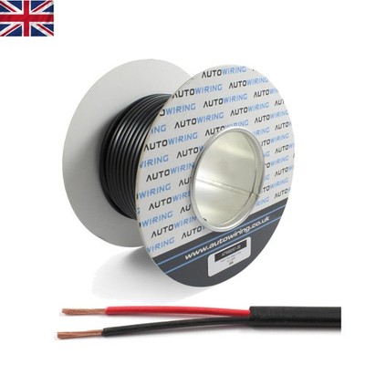 Vielseitiges 50m 2-adriges KFZ-Kabel - 1mm² Flachkabel für Heimwerker & Reparaturen