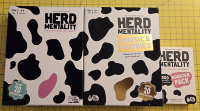 Big Potato Games Herd Mentality Original w/Moosic & Moovies and Booster Box NEW