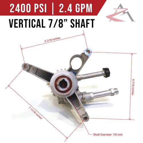 2400 PSI Vertical Aluminum Rear Outlet Pressure Washer Pump for Himore 308653035 - Picture 2 of 8