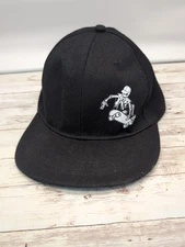 Flat Bill Brim Hat Men Snapback Hats Skeleton On Skateboard Trucker 