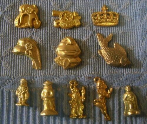 Lot De 6 Boutons Anciens De Ceinture En Métal - Diamètre 3,2 Cm, Style Vintage, Occasion