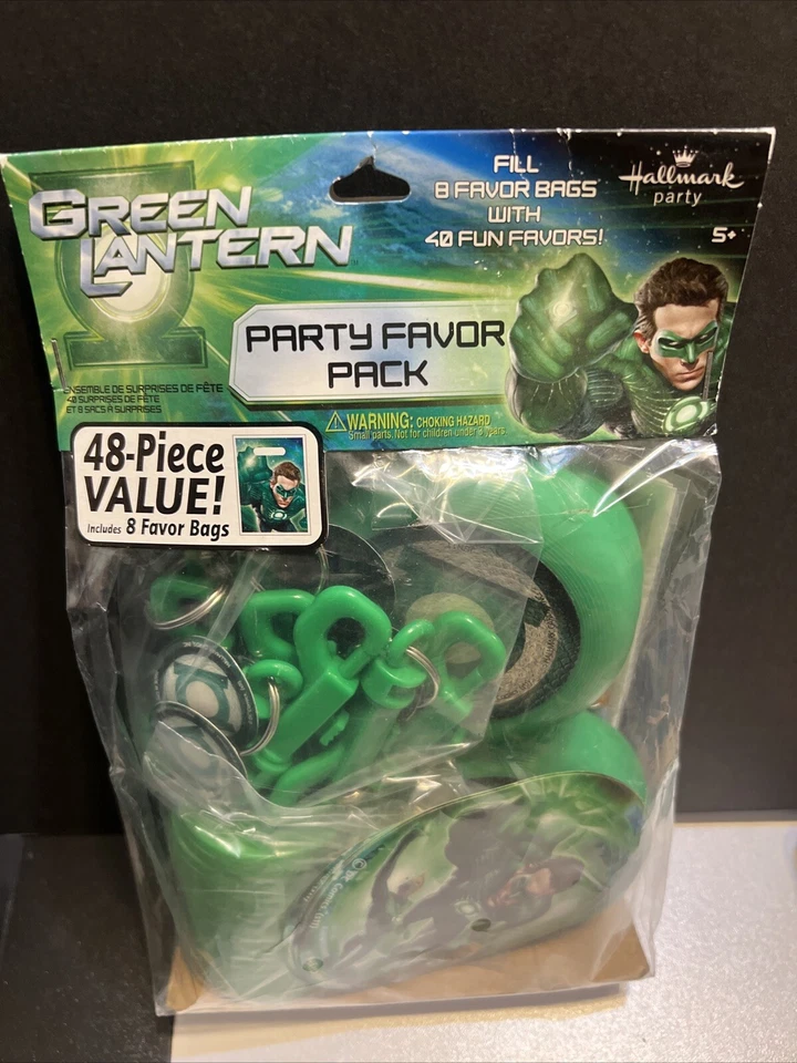 Hallmark Green Lantern Fiesta Favor Pack DC Comics Cumpleaños Bolsa de 48 Piezas Foto 3 de 4