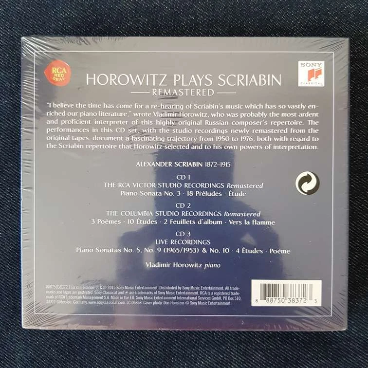 Vladimir Horowitz - Horowitz Plays Scriabin, Remastered, 3CD, Sony, 2015 - Image 2 of 2
