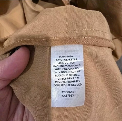 Nordstrom brand tan trench jacket, size large - Picture 6 of 6