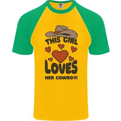 Fruit of the Loom Herren Cowboy Girl Kurzarm Baseball Maglietta - Bild 1 von 4