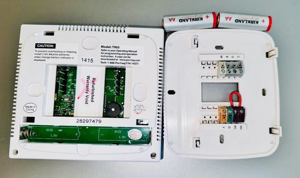 T905 PRO1 Thermostat Single Stage 1 Heat,1 Cool Battery Or Hardware 7 Day $229 - Image 2 of 4