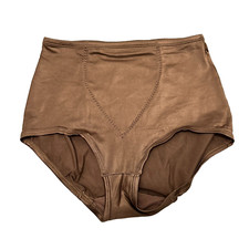 Vintage Sears Brief Support Panty Sissy Granny Hi Waist XL Brown Copper Shimmer