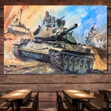 JGSDF M.B.T.71 Tank Art Decor Banner Wall Hanging Flag PANZER Art Works Poster