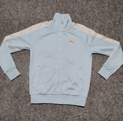  PUMA T7 Track Jacket Nitro Blue /White Size Small 