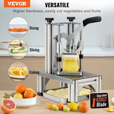 VEVOR Hot Commercial Vegetable Dicer Easy Dicer Chopper 4Blade French Fry Cutter