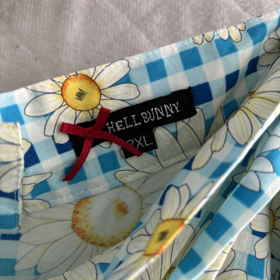 Falda Columpio Hell Bunny Años 50 Margaritas Amarillas Talla 2XL Foto 3 de 4