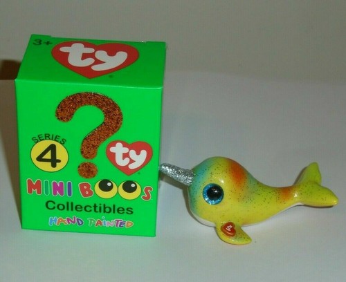 2019 TY Mini Beanie Boos - Series 4 - NORI the Narwhal Vinyl Figure 2" - NEW - Picture 2 of 10