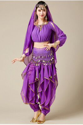 India Belly Dance Costume Set Halloween Dance Skirt Costume 